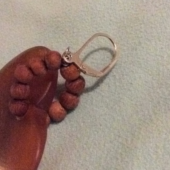 bebe Distressed Heart Earrings set in 925 Posts - Picture 9 of 10